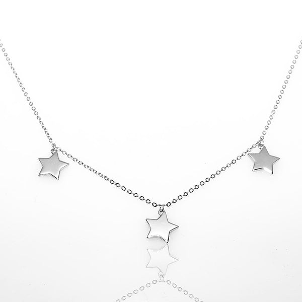 Saoirse Sterling Silver Trio of Stars Necklace