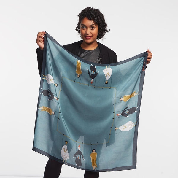 Marionettes Silk Scarf 90x90cm