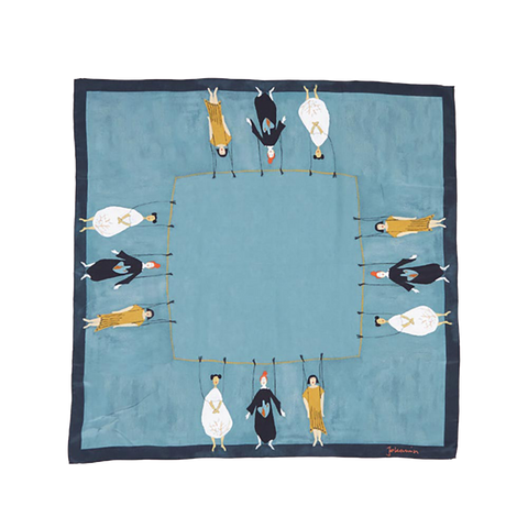 Marionettes Silk Scarf 90x90cm