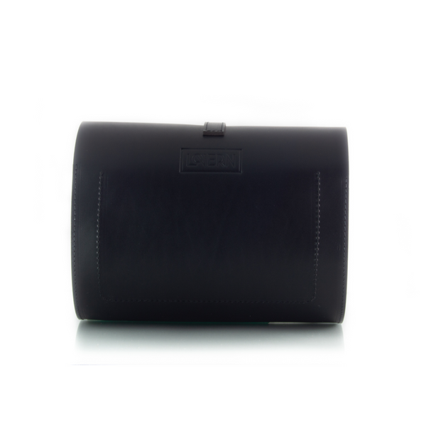 Curve Black Leather Barrel Bag