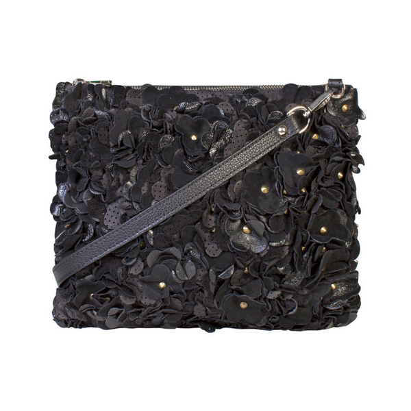 Alexa black Leather Cross Body Bag