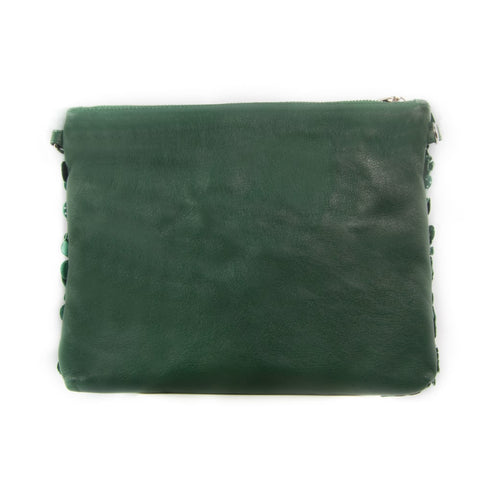 Alexa Forest Green Leather Cross Body Bag