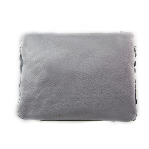 Alexa Gunmetal Leather Cross Body Bag