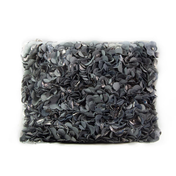 Alexa Gunmetal Leather Cross Body Bag