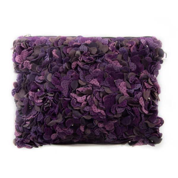 Alexa Purple Leather Cross Body Bag