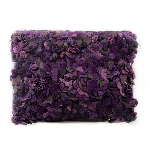 Alexa Purple Leather Cross Body Bag