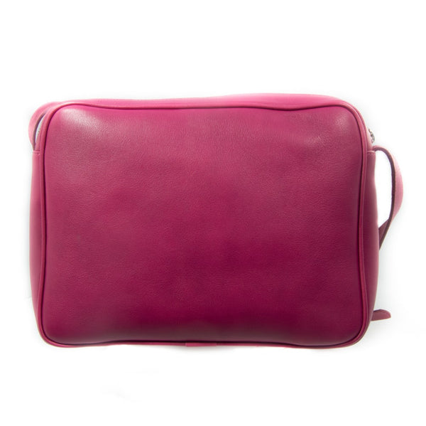 Belle Fuschia Leather Cross Body Bag