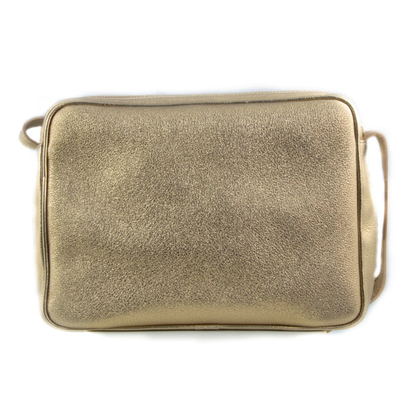 Belle Gold Leather Cross Body Bag