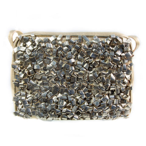 Belle Gold Leather Cross Body Bag