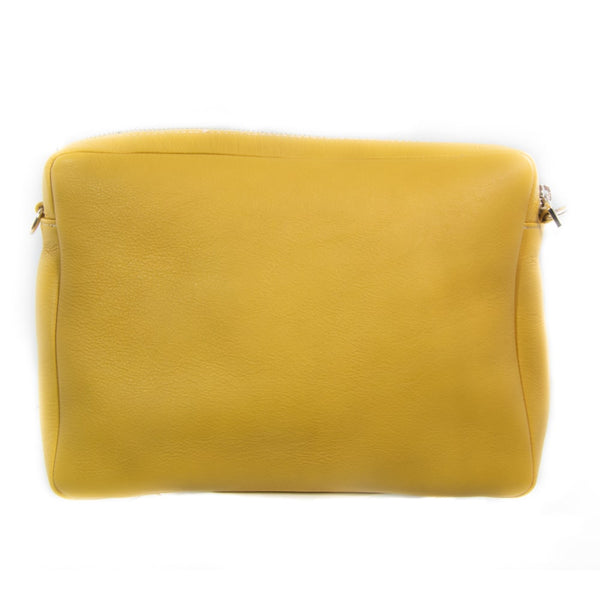 Belle Yellow Leather Cross Body Bag