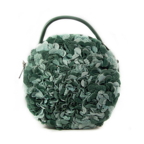 Luna Forest Green & Mint Leather Cross Body Bag