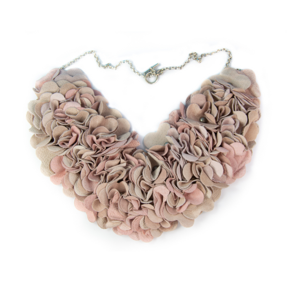 Luna Pink Leather Necklace