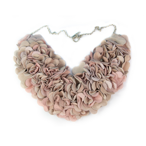 Luna Pink Leather Necklace
