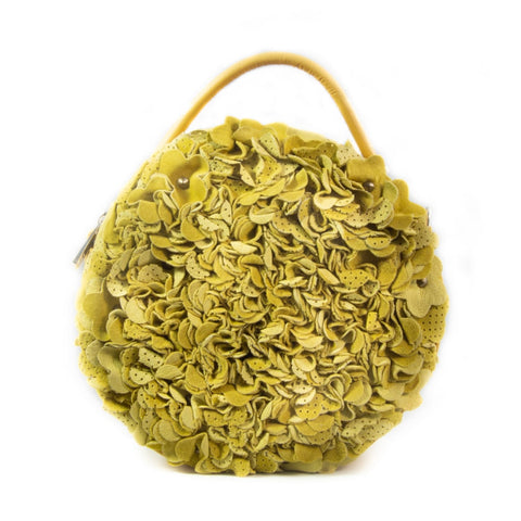 Luna Yellow Leather Cross Body Bag