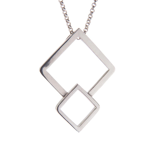 Fusion Overlapping Silver Pendant - Large