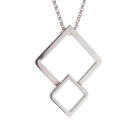 Fusion Overlapping Silver Pendant - Large