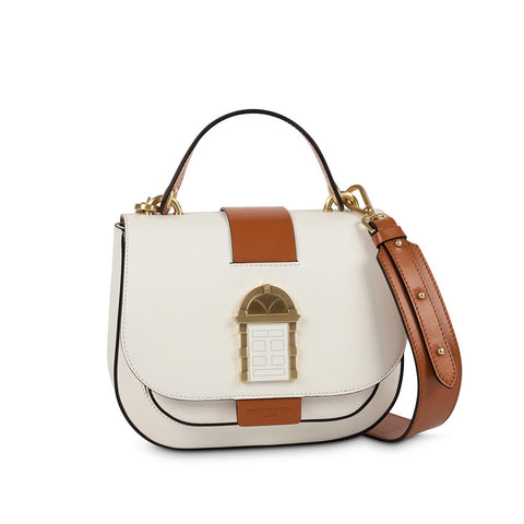 Door Bag Champagne Leather Crossbody Bag