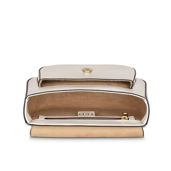 Door Bag Champagne Leather Crossbody Bag