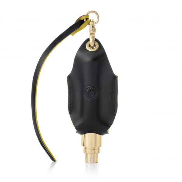 HandySan Black & Yellow Leather Carry Case for Hand Sanitisers