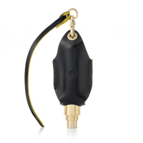 HandySan Black & Yellow Leather Carry Case for Hand Sanitisers