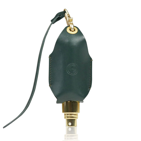 HandySan Green Leather Carry Case for Hand Sanitisers