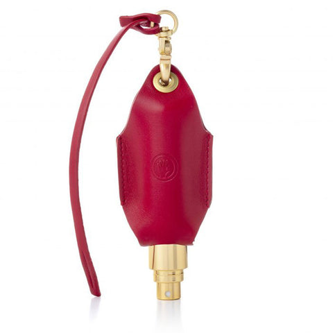 HandySan Red Leather Carry Case for Hand Sanitisers