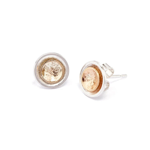 By the Light of the Moon Gold & Silver Find Your Way Stud Earrings - Small