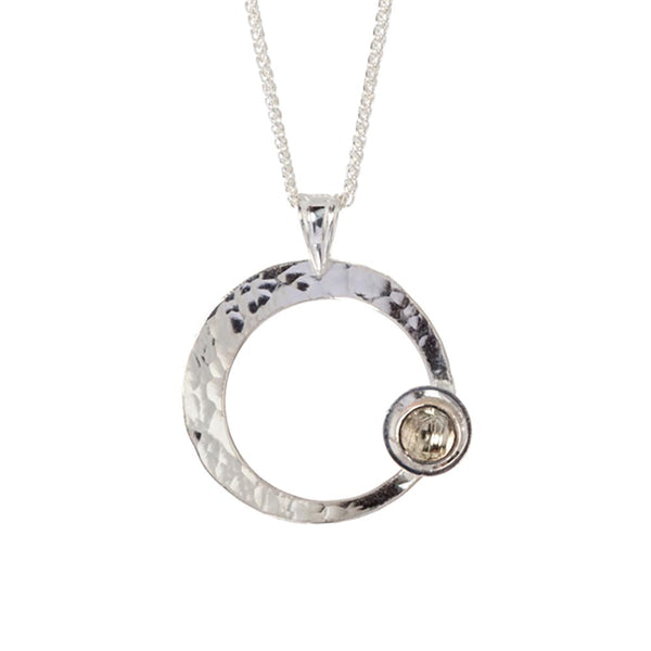 By the Light of the Moon Gold & Silver Halo Pendant Necklace