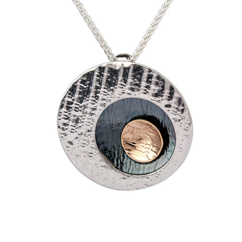 By the Light of the Moon Gold & Silver Moonshine Pendant Necklace