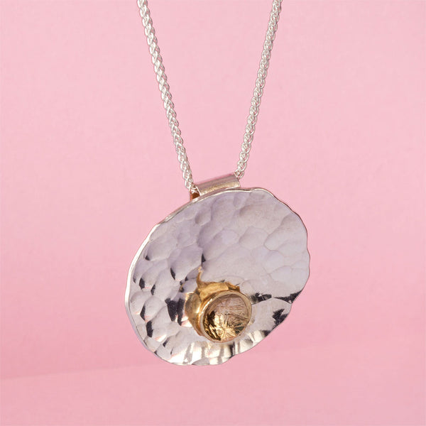 Making Waves Gold & Silver Pendant Necklace
