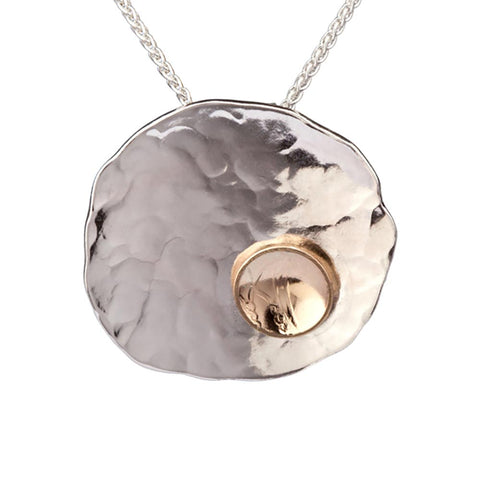 Making Waves Gold & Silver Pendant Necklace