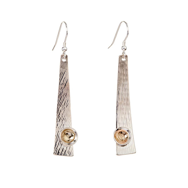 Making Waves Gold & Silver Sail Away Hook Earrings