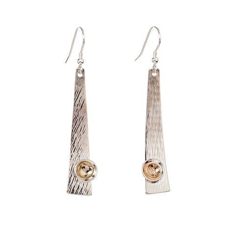 Making Waves Gold & Silver Sail Away Hook Earrings