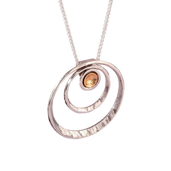 Ripples Gold & Silver Pendant Necklace