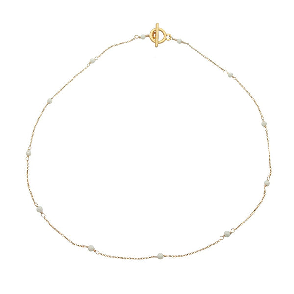 Mini Dot Gold-Plated Ivory Chain
