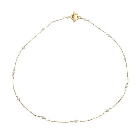Mini Dot Gold-Plated Ivory Chain