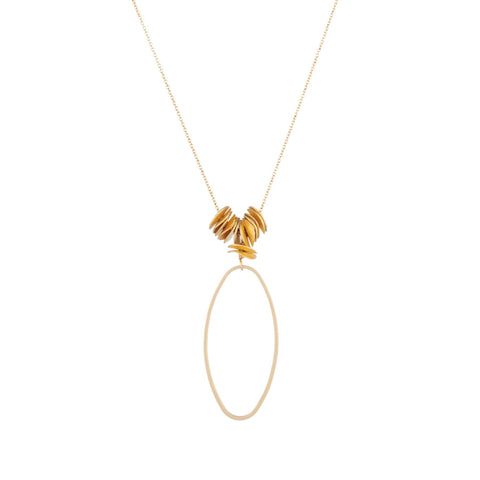 Oval Gold-Plated Necklace