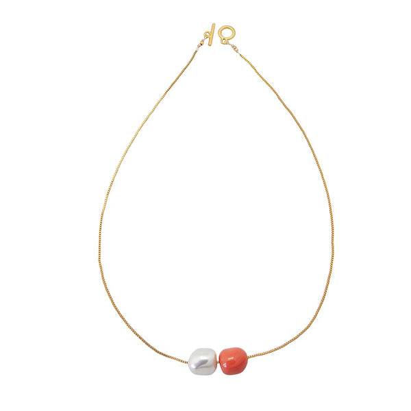 Nugget Gold-Plated Double Necklace