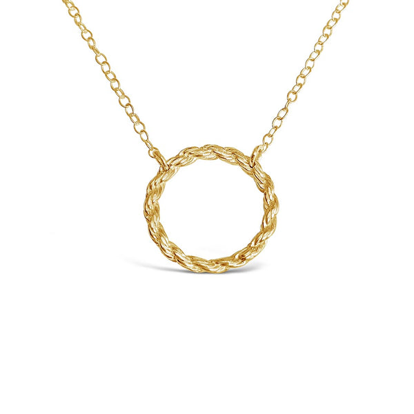 Rope Circle Sterling Silver & Gold-Plated Pendant Necklace