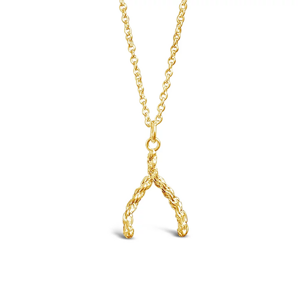Wishbone Sterling Silver & Gold-Plated Amulet