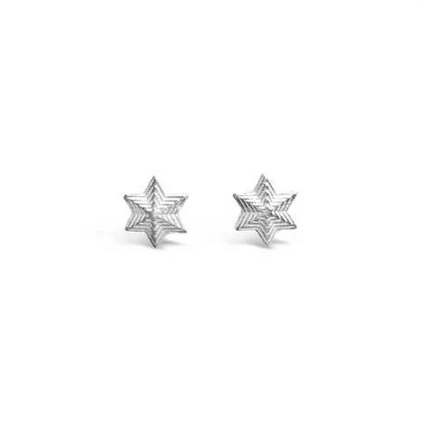 Star Sterling Silver Stud Earrings