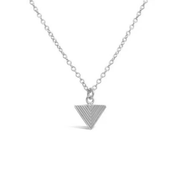 Triangle Sterling Silver Mini Pendant Necklace