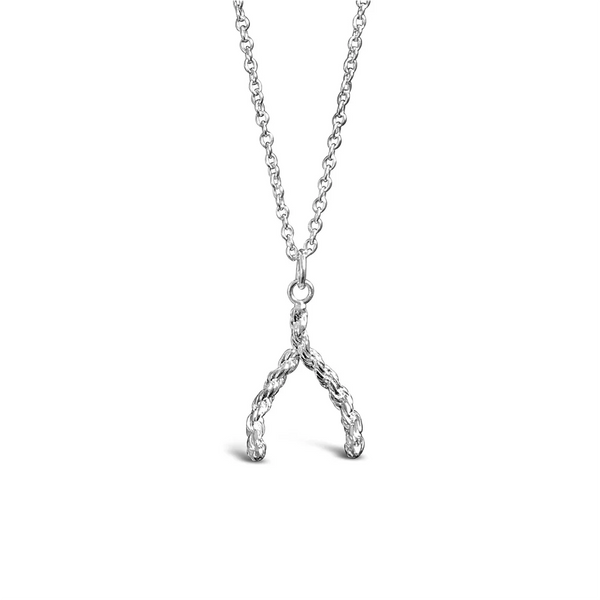 Wishbone Sterling Silver Amulet
