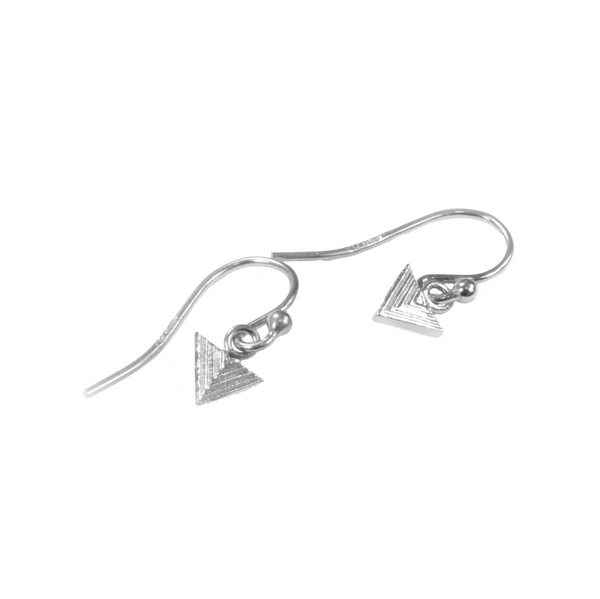 Triangle Sterling Silver Drop Earrings
