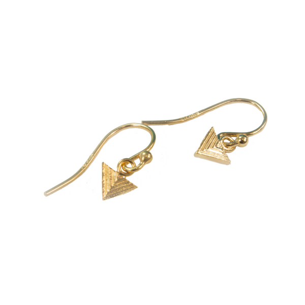 Triangle Sterling Silver & Gold Plated Drop Earrings