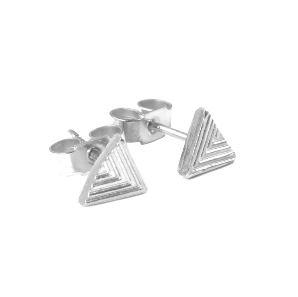 Triangle Sterling Silver Stud Earrings